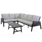 Garden Lounge with Sofa and Coffee Table Made of Aluminium - Label Viadurini