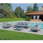 Garden Lounge with Anthracite Grey Aluminium Structure - Fouquer Viadurini