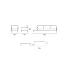 Garden Lounge with Anthracite Grey Aluminium Structure - Fouquer Viadurini