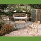 Garden lounge in Aluminium and Polyrattan Weaving and Cushions - Ellide Viadurini