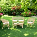 Garden Lounge in Aluminium and Polyrattan Weaving and Cushions - Ellide Viadurini