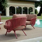 Red or Green Aluminium Garden Lounge - Regalrise Viadurini