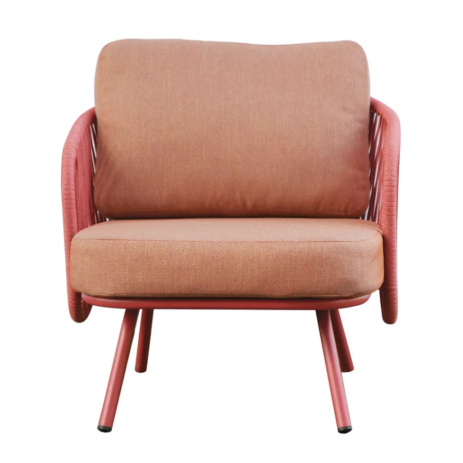 Red or Green Aluminium Garden Lounge - Regalrise Viadurini