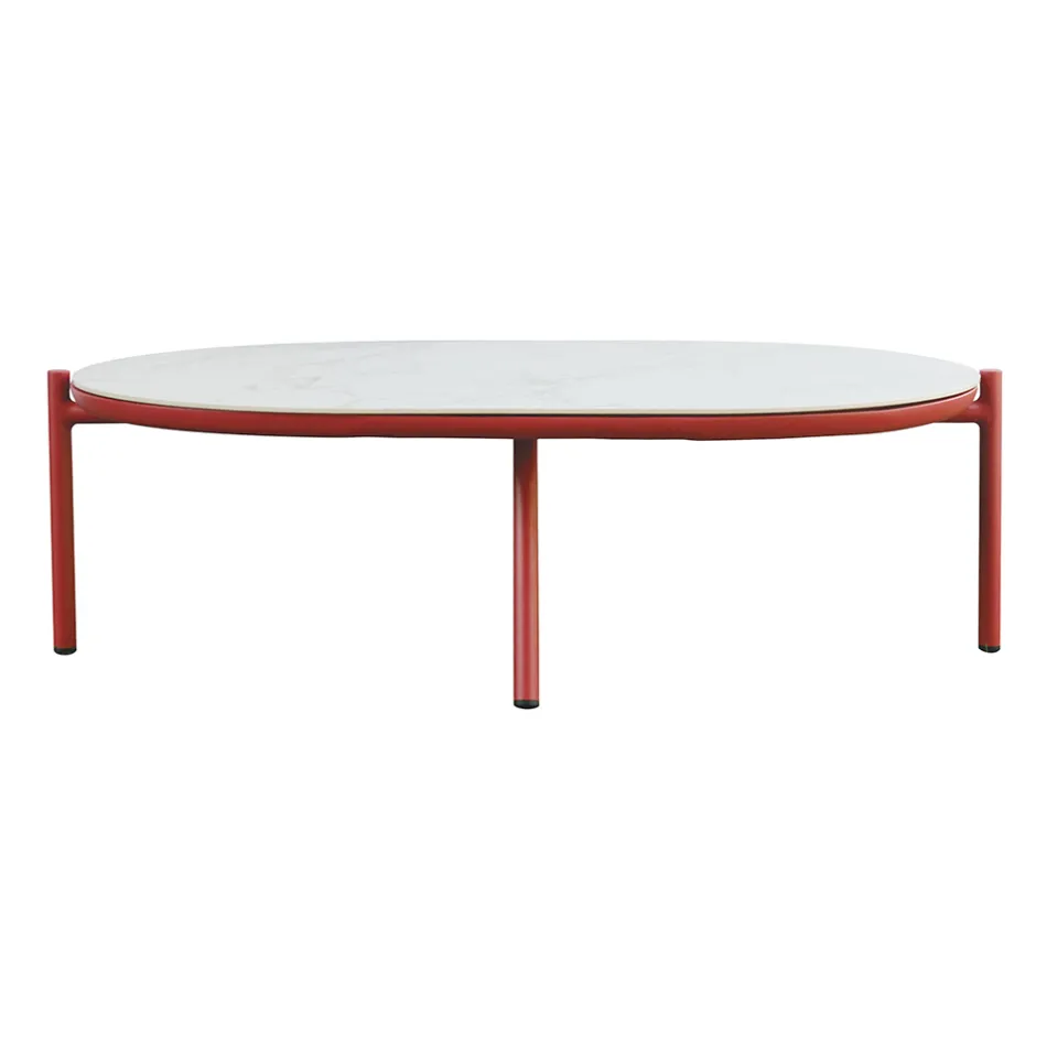 Red or Green Aluminium Garden Lounge - Regalrise Viadurini
