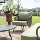 Red or Green Aluminium Garden Lounge - Regalrise Viadurini