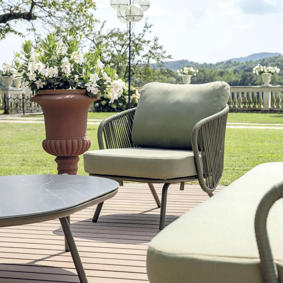 Red or Green Aluminium Garden Lounge - Regalrise Viadurini
