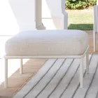 Galvanized Metal Garden Lounge and Fabric Cushions - Sognando Viadurini