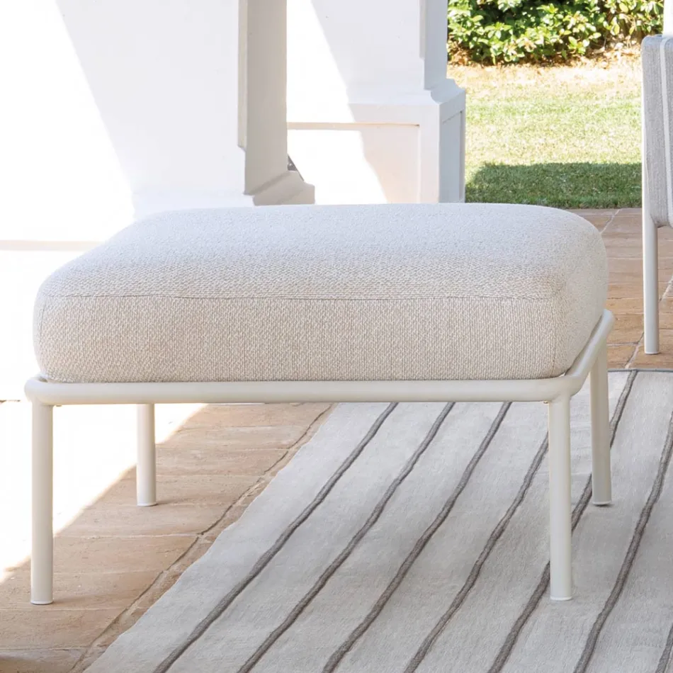 Galvanized Metal Garden Lounge and Fabric Cushions - Sognando Viadurini