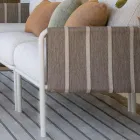 Galvanized Metal Garden Lounge and Fabric Cushions - Sognando Viadurini