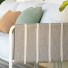 Galvanized Metal Garden Lounge and Fabric Cushions - Sognando Viadurini