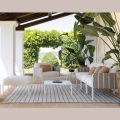 Galvanized Metal Garden Lounge and Fabric Cushions - Sognando