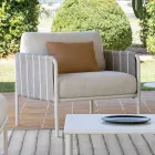 Galvanized Metal Garden Lounge and Fabric Cushions - Sognando Viadurini