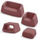 Garden Lounge in Colored Polyethylene Made in Italy 4 Pieces - Pennini Viadurini