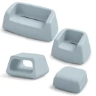 Garden Lounge in Colored Polyethylene Made in Italy 4 Pieces - Pennini Viadurini