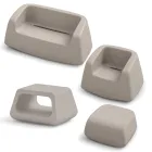 Garden Lounge in Colored Polyethylene Made in Italy 4 Pieces - Nibs Viadurini
