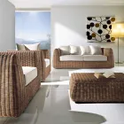 Hand Woven Poly Rattan Garden Set - Charlie Viadurini