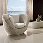 Garden lounge set in hand-woven polyrattan - Eder Viadurini