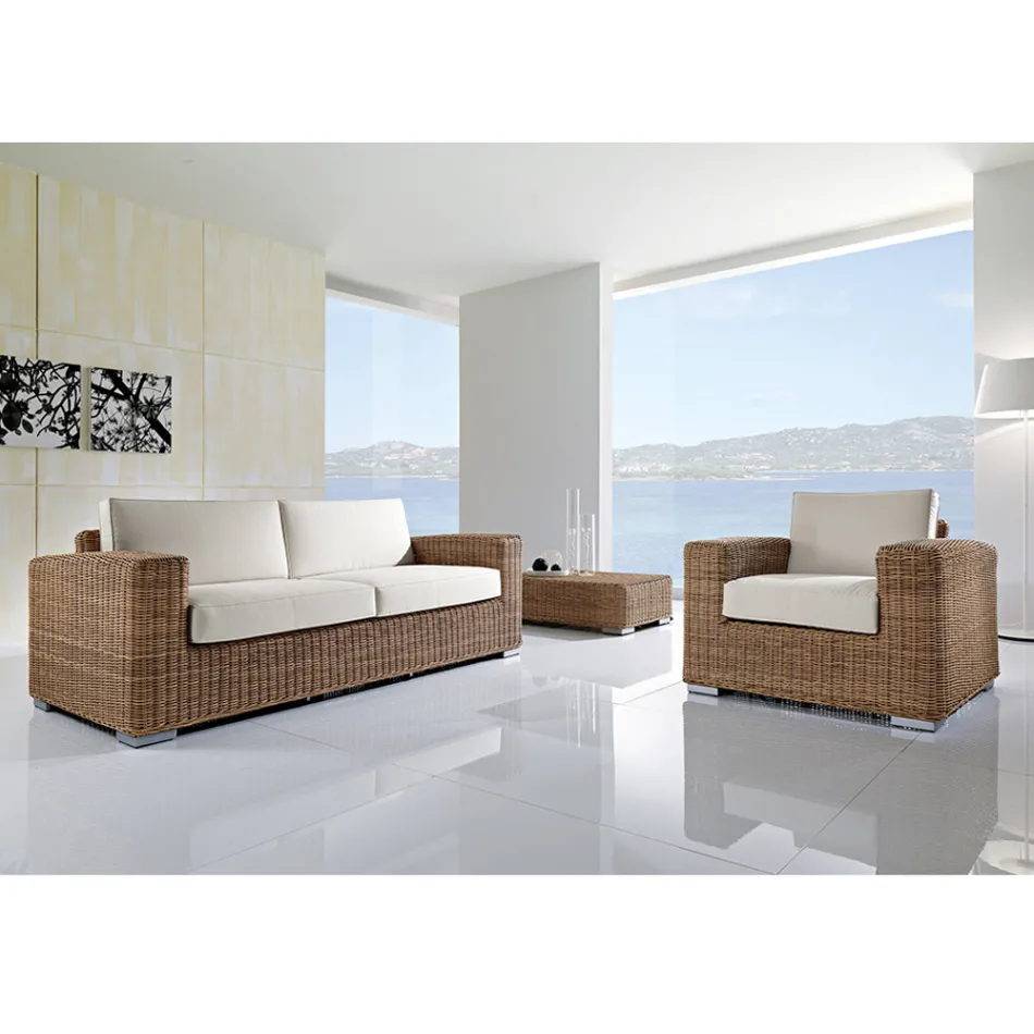 Hand Woven Polyrattan Garden Lounge - Yoko Viadurini