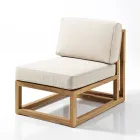 Garden Lounge Made of Teak with Cushions - Circe Viadurini