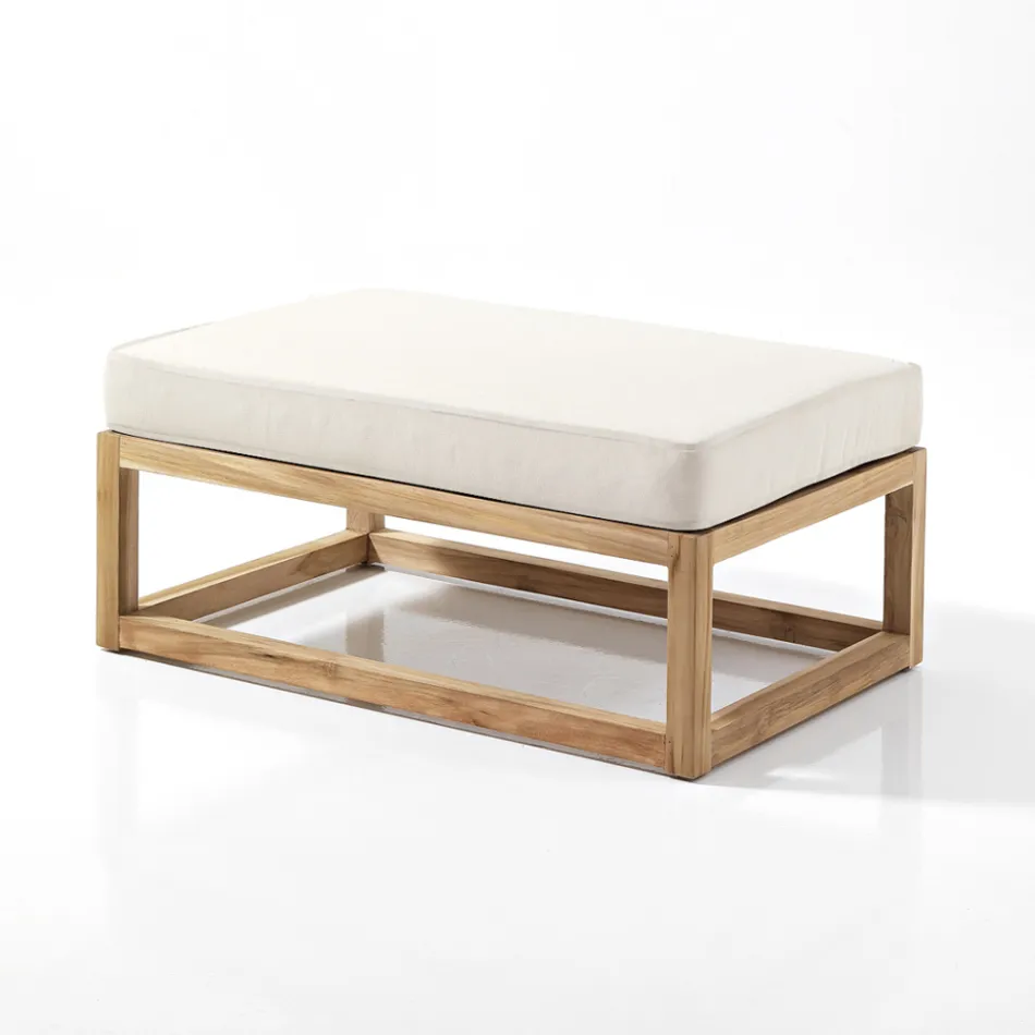 Garden Lounge Made of Teak with Cushions - Circe Viadurini