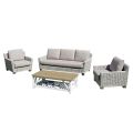 Outdoor Lounge with Mango Wood Coffee Table and Polycotton Cushions - Orlanda