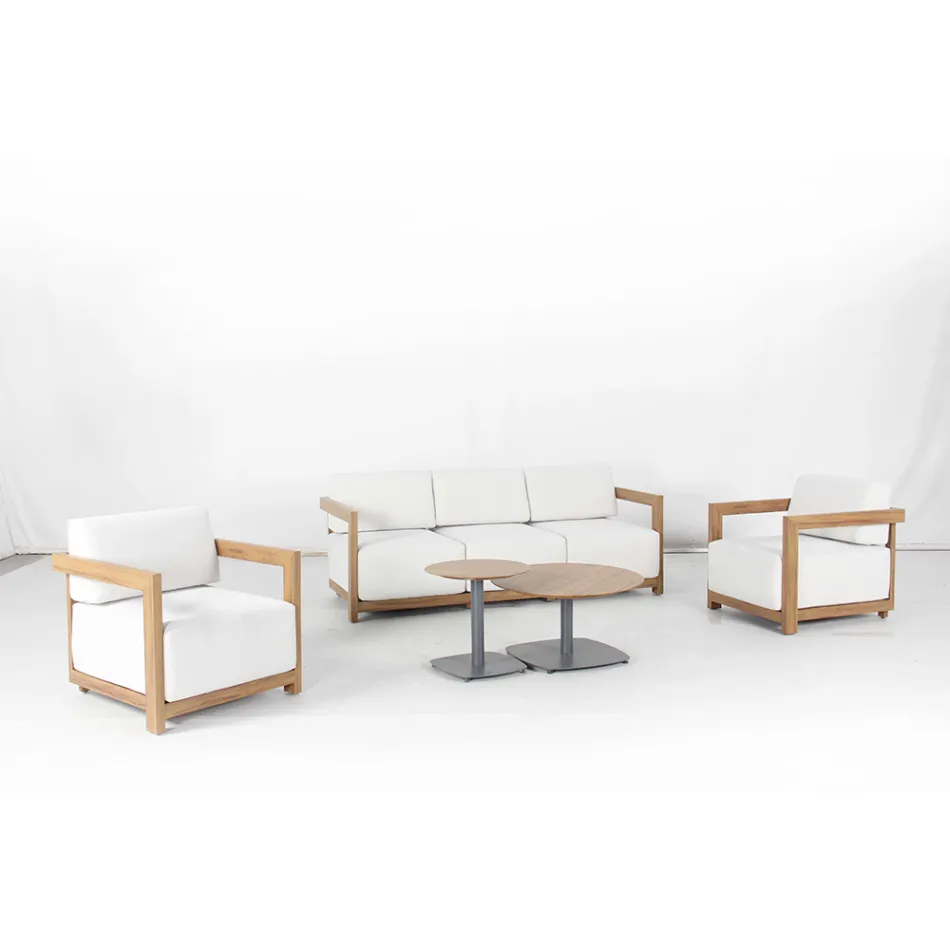 Aluminium Lounge with Thermal Transfer Wood Effect - Camper Viadurini