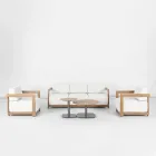 Aluminium Lounge with Thermal Transfer Wood Effect - Camper Viadurini