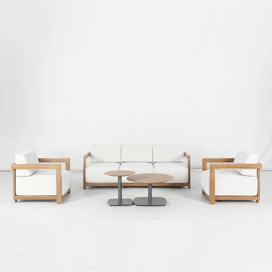 Aluminium Lounge with Thermal Transfer Wood Effect - Camper Viadurini