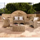 Outdoor Lounge in Grey Kubù with Seat Cushions - Nazgul Viadurini