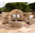Outdoor Lounge in Grey Kubù with Seat Cushions - Nazgul