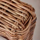 Outdoor Lounge in Natural Rattan, Cushions Included, – Keira Viadurini