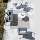 Garden lounge with armchairs and metal sofa Made in Italy - Prato Viadurini