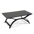 Lounge Made of Aluminium with Brazilian Teak Armrests - Diary Viadurini