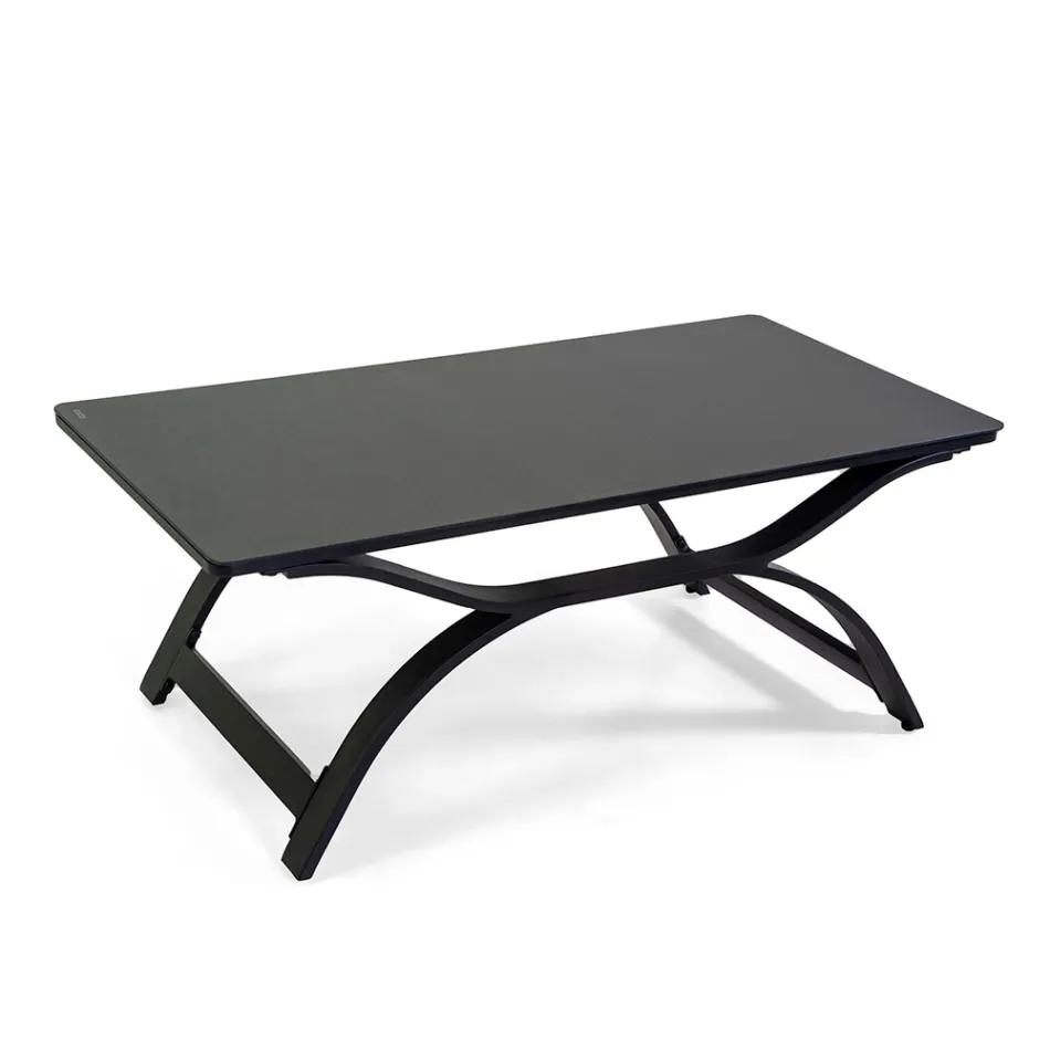 Lounge Made of Aluminium with Brazilian Teak Armrests - Diary Viadurini