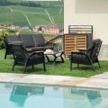 Lounge Made of Aluminium with Brazilian Teak Armrests - Diary