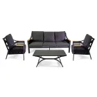 Lounge Made of Aluminium with Brazilian Teak Armrests - Diary Viadurini