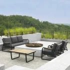 Lounge Made of Aluminium with Brazilian Teak Details - Diary Viadurini