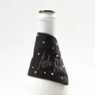 White or Black Linen Drip Tray with Embroidery and Crystals 2 Pieces - Salvino Viadurini