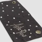 White or Black Linen Drip Tray with Embroidery and Crystals 2 Pieces - Salvino Viadurini