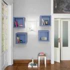 Cube colored shelf Slide Open Cube modern design made in Italy Viadurini