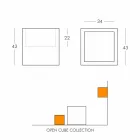 Cube colored shelf Slide Open Cube modern design made in Italy Viadurini