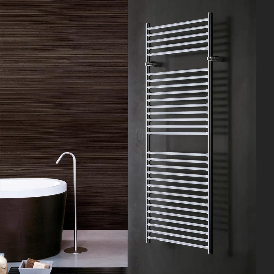 Electric Towel Warmer with Classic Design in Steel Made in Italy - Rome Viadurini