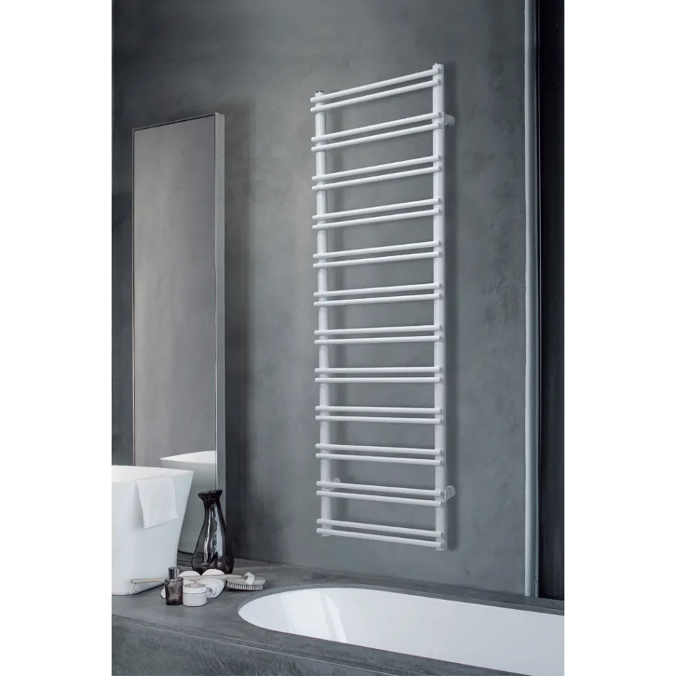 Towel Warmer with Electric System in Carbon Steel - Praline Viadurini