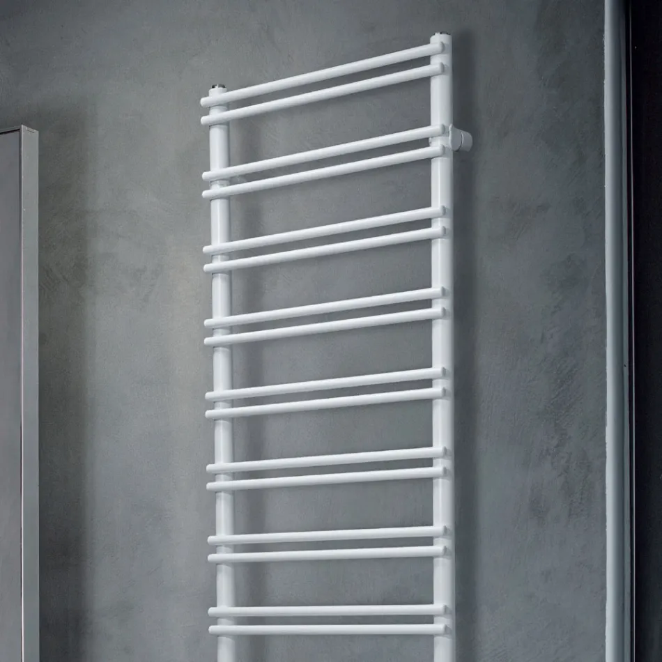 Carbon Steel Towel Warmer with Hydraulic System - Praline Viadurini