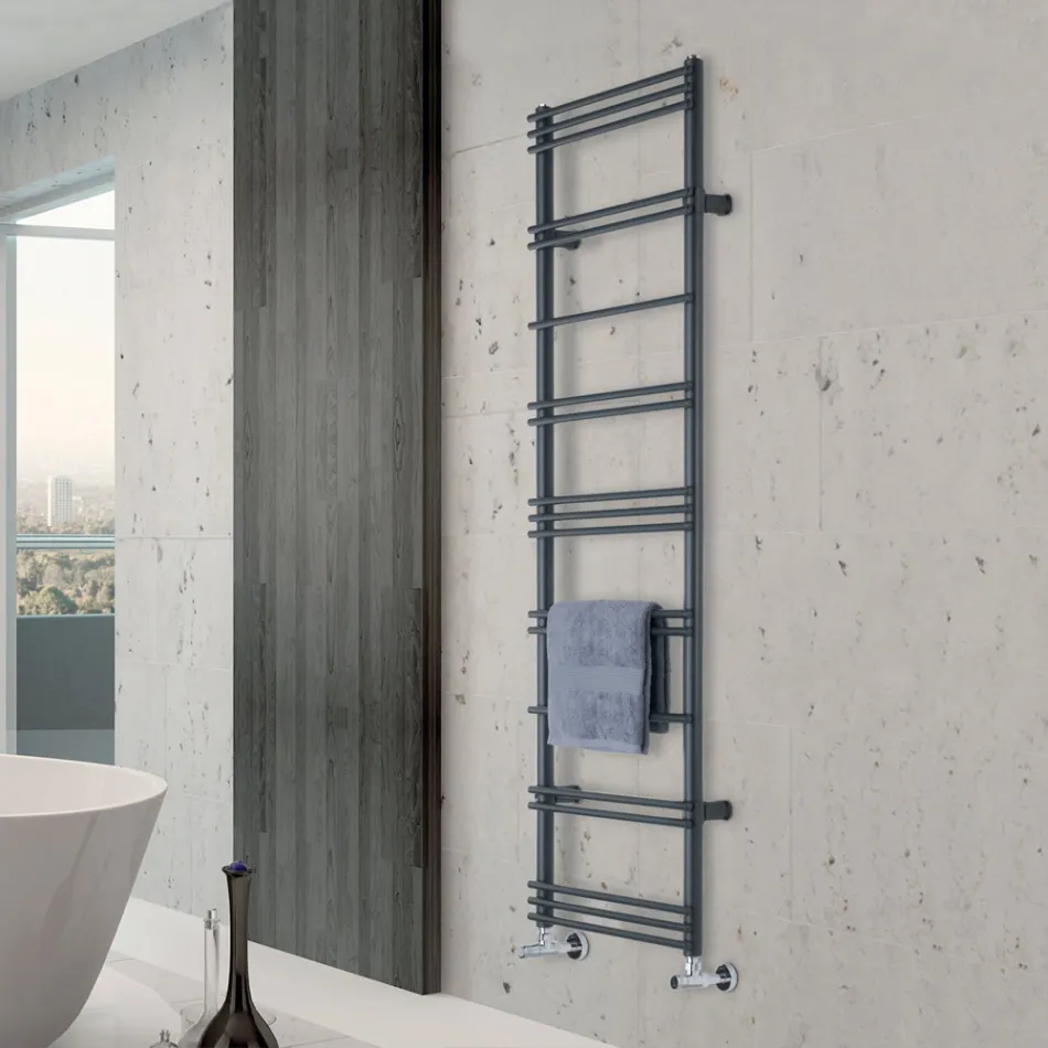 Towel Warmer with Mixed System in Steel Made in Italy - Pineapple Viadurini