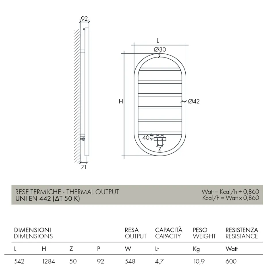 Design Towel Warmer "All Round Bubble" in Steel Made in Italy - Smooth Viadurini