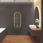 “Tutto Tondo Slim” Design Towel Warmer in Steel Made in Italy - Smooth Viadurini