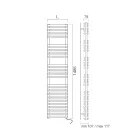 Electric Towel Warmer with 4 Series of Horizontal Elements Made in Italy - Meringue Viadurini