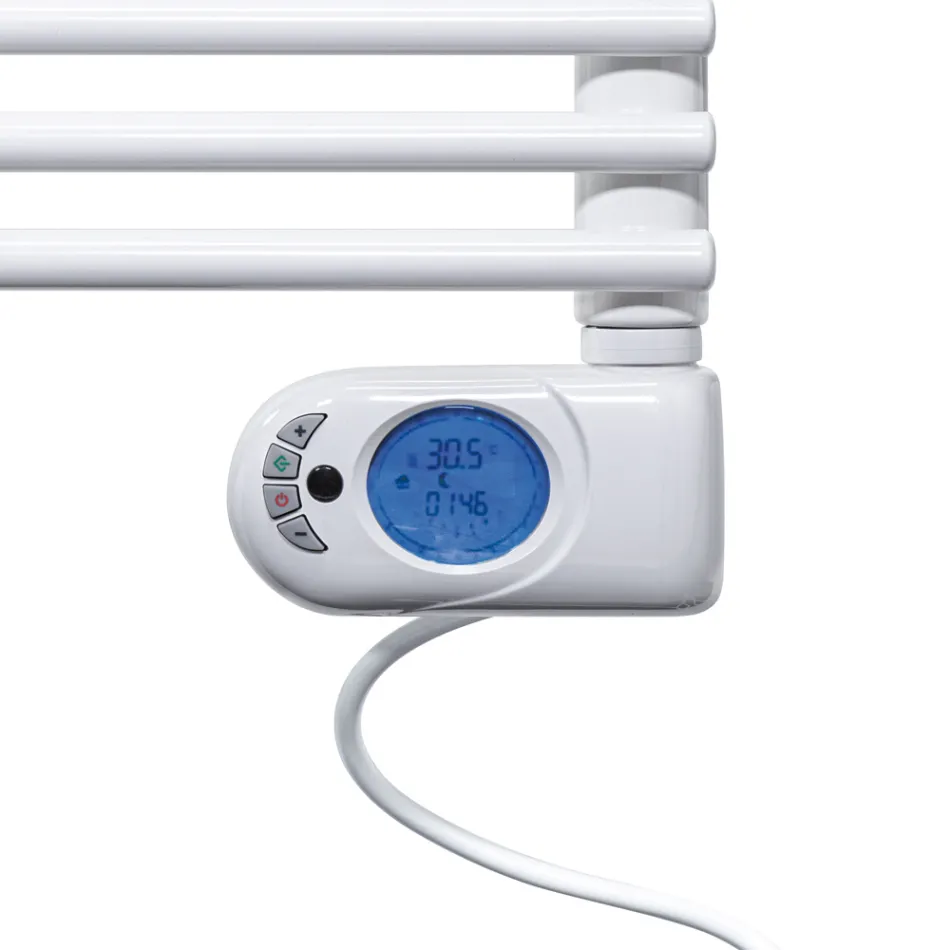 Electric Towel Warmer with Double Section of Horizontal Elements - Pudding Viadurini