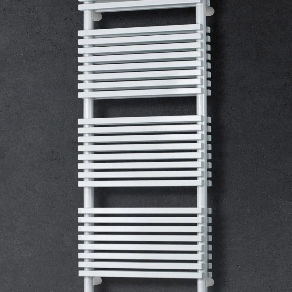 Electric Towel Warmer with Double Section of Horizontal Elements - Pudding Viadurini